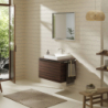 Szafka pod szlifowaną umywalkę wpuszczaną w blat z 1 szufladą 780/550, Ciemny Orzech Xelu Q HANSGROHE 54057000