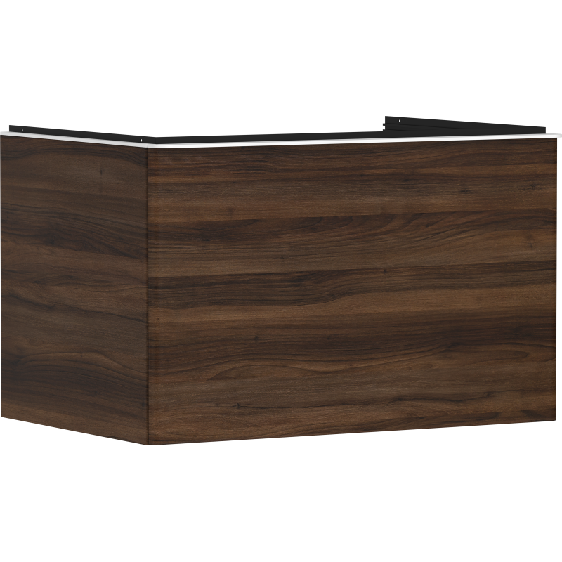 Szafka pod szlifowaną umywalkę wpuszczaną w blat z 1 szufladą 780/550, Ciemny Orzech Xelu Q HANSGROHE 54057700