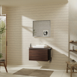 Szafka pod szlifowaną umywalkę wpuszczaną w blat z 1 szufladą 780/550, Ciemny Orzech Xelu Q HANSGROHE 54057700