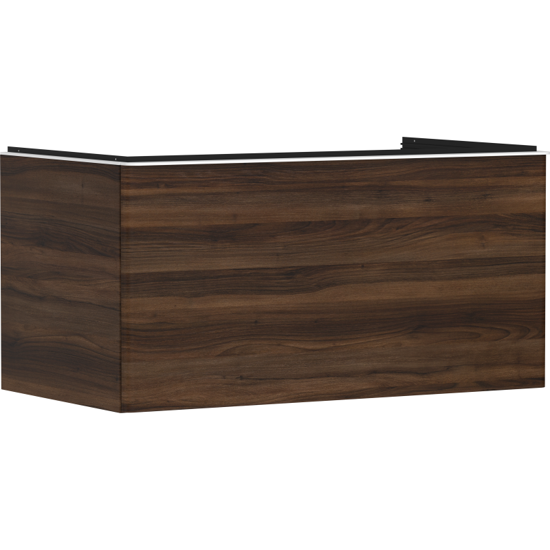 Szafka pod szlifowaną umywalkę wpuszczaną w blat z 1 szufladą 980/550, Ciemny Orzech Xelu Q HANSGROHE 54061700