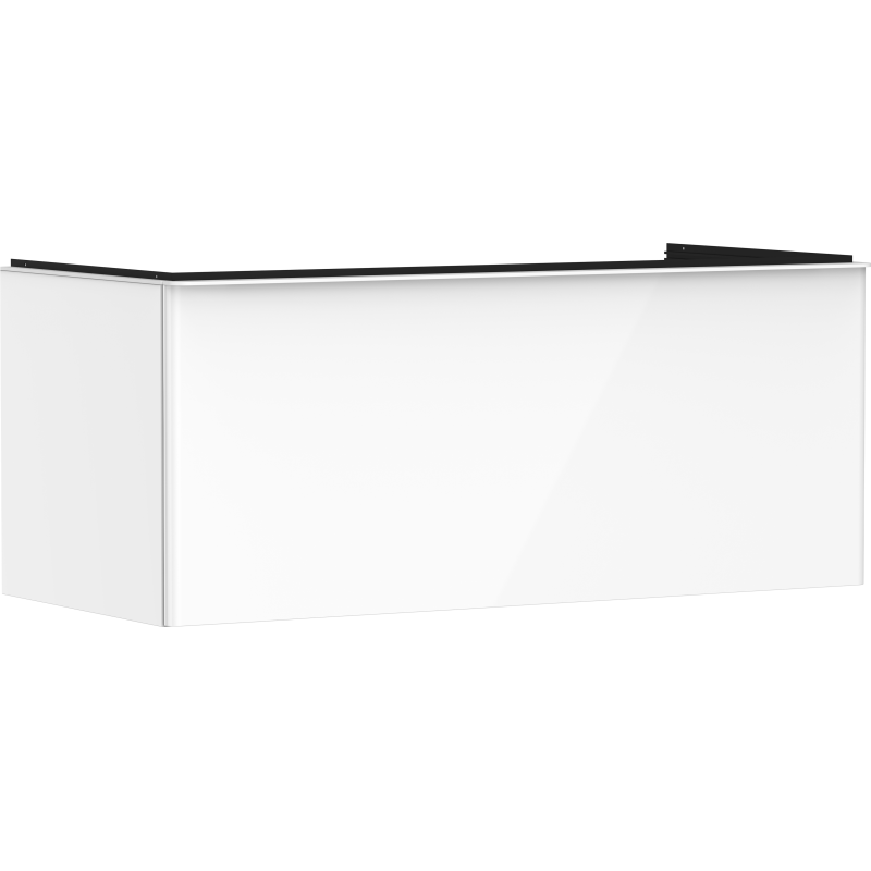Szafka pod szlifowaną umywalkę wpuszczaną w blat z 1 szufladą 1180/550, Biały Błyszczący Xelu Q HANSGROHE 54062700