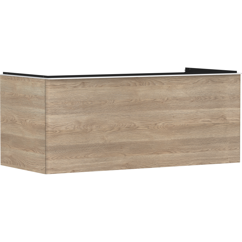 Szafka pod szlifowaną umywalkę wpuszczaną w blat z 1 szufladą 1180/550, Naturalny Dąb Xelu Q HANSGROHE 54064700