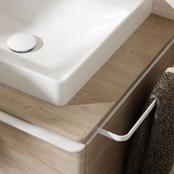 Szafka pod szlifowaną umywalkę wpuszczaną w blat z 1 szufladą 1180/550, Naturalny Dąb Xelu Q HANSGROHE 54064700