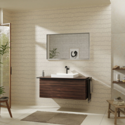 Szafka pod szlifowaną umywalkę wpuszczaną w blat z 1 szufladą 1160/550, Ciemny Orzech Xelu Q HANSGROHE 54065670