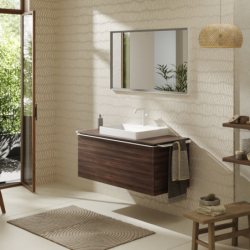 Szafka pod szlifowaną umywalkę wpuszczaną w blat z 1 szufladą 1160/550, Ciemny Orzech Xelu Q HANSGROHE 54065700