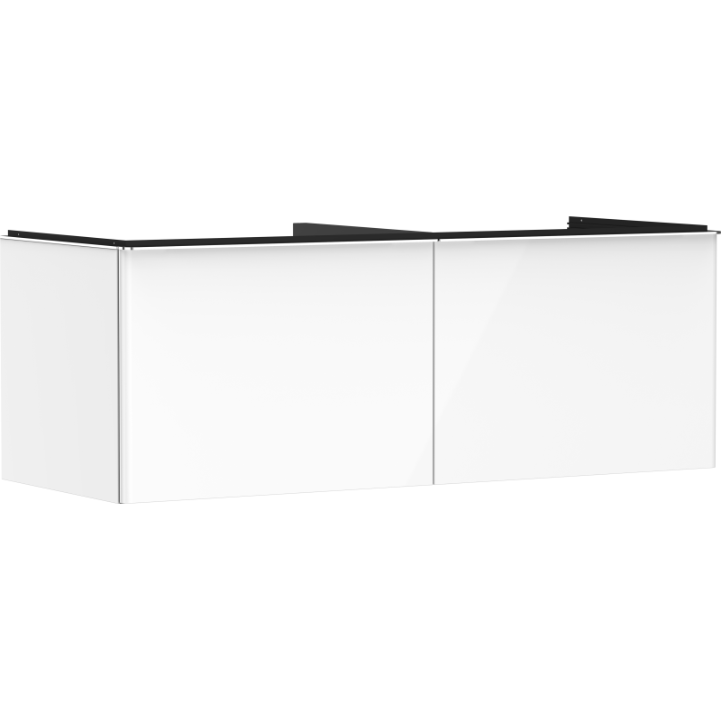 Szafka pod szlifowaną umywalkę wpuszczaną w blat z 2 szufladami 1360/550, Biały Wysoki Połysk Xelu Q HANSGROHE 54066000
