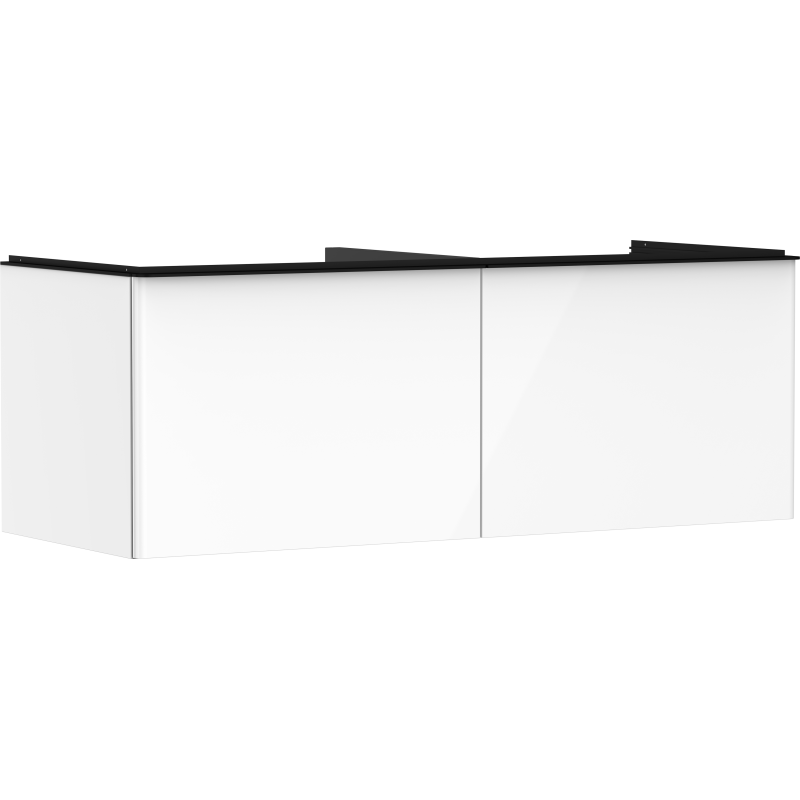 Szafka pod szlifowaną umywalkę wpuszczaną w blat z 2 szufladami 1360/550, Biały Wysoki Połysk Xelu Q HANSGROHE 54066670