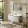 Szafka pod szlifowaną umywalkę wpuszczaną w blat z 2 szufladami 1360/550, Biały Wysoki Połysk Xelu Q HANSGROHE 54066700