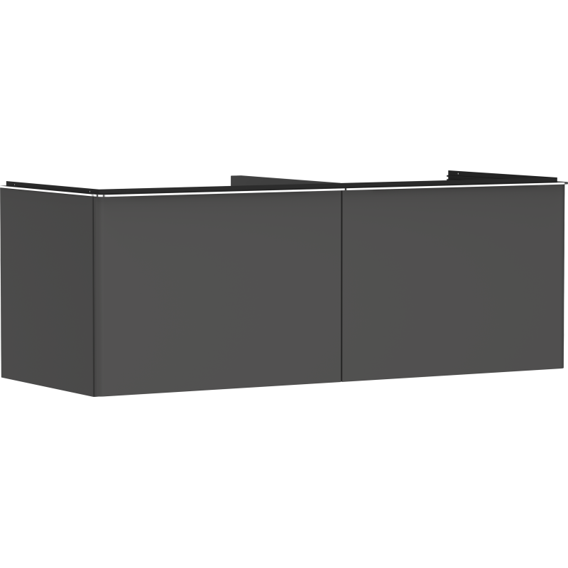 Szafka pod szlifowaną umywalkę wpuszczaną w blat z 2 szufladami 1360/550, Szary Diament Matowy Xelu Q HANSGROHE 54067000