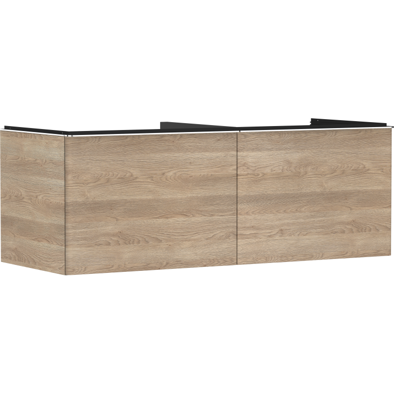 Szafka pod szlifowaną umywalkę wpuszczaną w blat z 2 szufladami 1360/550, Naturalny Dąb Xelu Q HANSGROHE 54068000