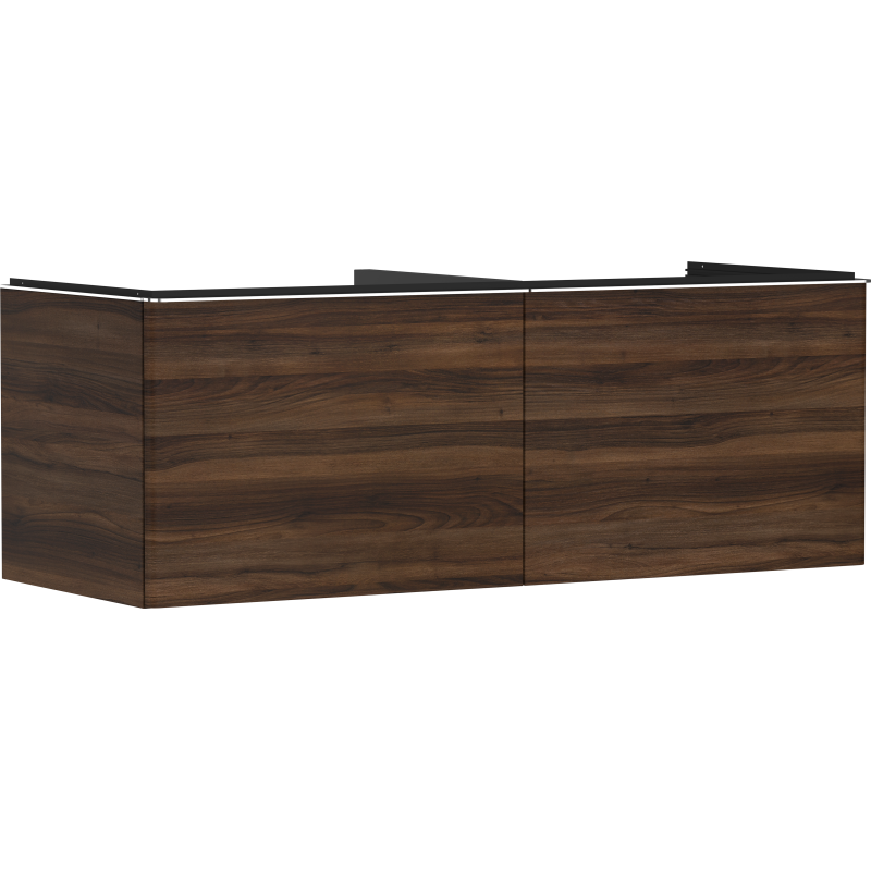 Szafka pod szlifowaną umywalkę wpuszczaną w blat z 2 szufladami 1360/550, Ciemny Orzech Xelu Q HANSGROHE 54069000