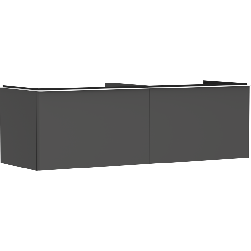 Szafka pod szlifowaną umywalkę wpuszczaną w blat z 2 szufladami 1560/550, Szary Diament Matowy Xelu Q HANSGROHE 54071700