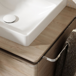 Szafka pod szlifowaną umywalkę wpuszczaną w blat z 2 szufladami 1560/550, Naturalny Dąb Xelu Q HANSGROHE 54072000