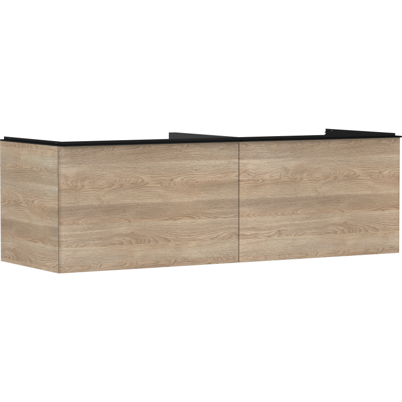 Szafka pod szlifowaną umywalkę wpuszczaną w blat z 2 szufladami 1560/550, Naturalny Dąb Xelu Q HANSGROHE 54072670
