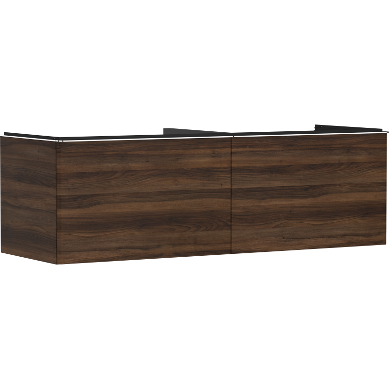 Szafka pod szlifowaną umywalkę wpuszczaną w blat z 2 szufladami 1560/550, Ciemny Orzech Xelu Q HANSGROHE 54073000