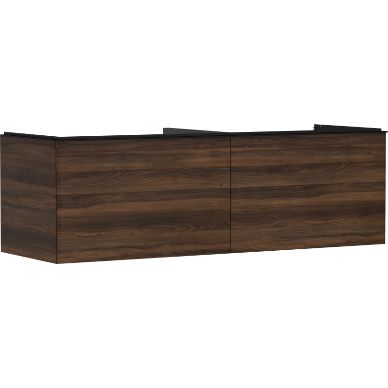 Szafka pod szlifowaną umywalkę wpuszczaną w blat z 2 szufladami 1560/550, Ciemny Orzech Xelu Q HANSGROHE 54073670