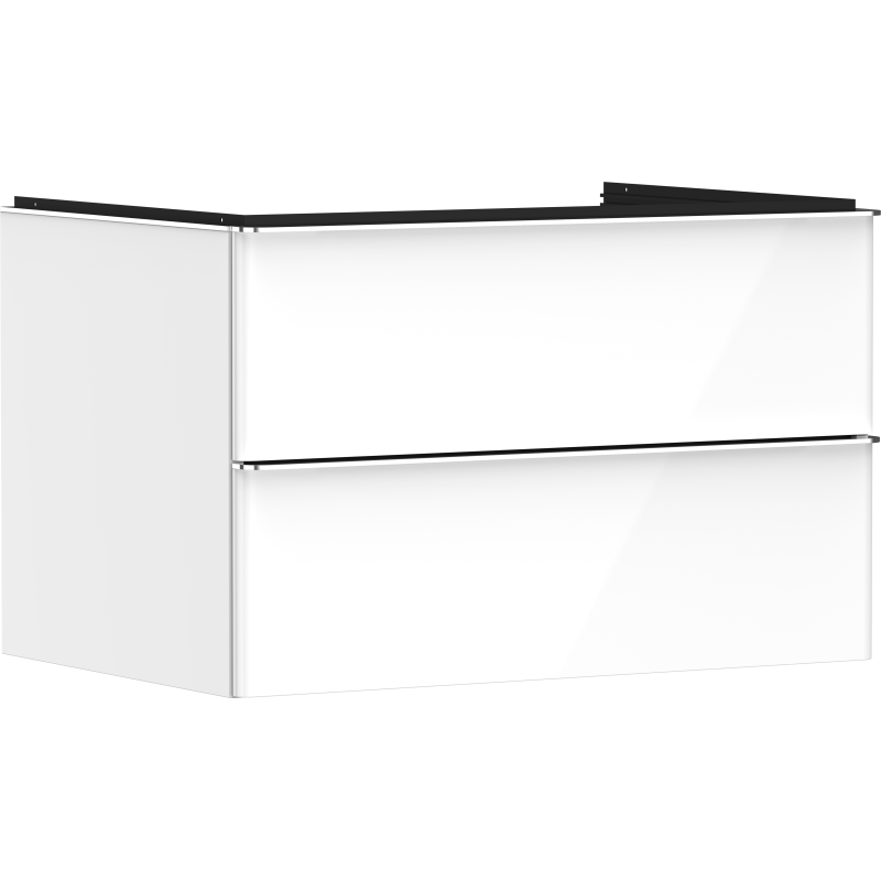 Szafka pod umywalkę nablatową z 2 szufladami 780/550, Biały Wysoki Połysk Xelu Q HANSGROHE 54074000
