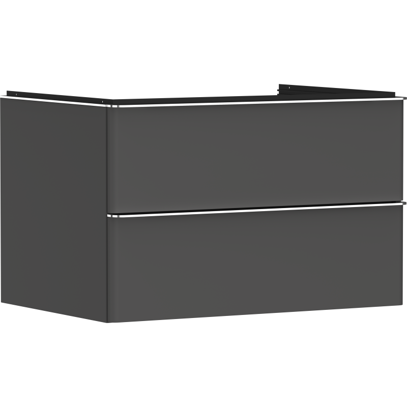 Szafka pod umywalkę nablatową z 2 szufladami 780/550, Szary Diament Matowy Xelu Q HANSGROHE 54075000
