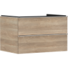 Szafka pod umywalkę nablatową z 2 szufladami 780/550, Naturalny Dąb Xelu Q HANSGROHE 54076000
