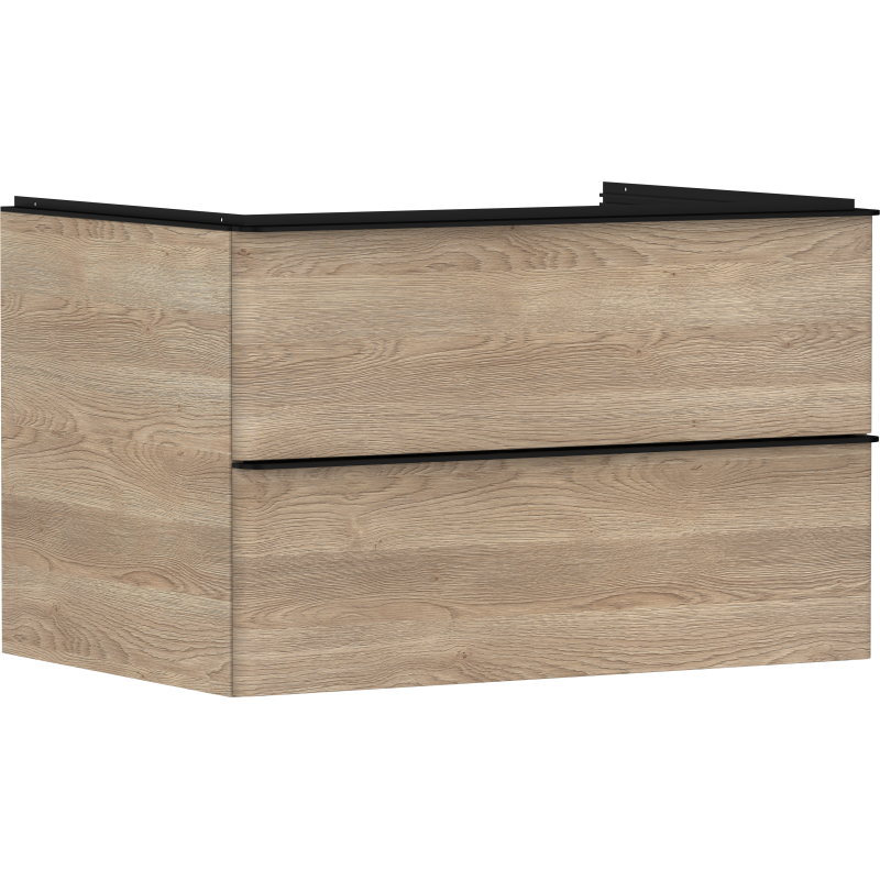 Szafka pod umywalkę nablatową z 2 szufladami 780/550, Naturalny Dąb Xelu Q HANSGROHE 54076670