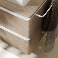 Szafka pod umywalkę nablatową z 2 szufladami 780/550, Naturalny Dąb Xelu Q HANSGROHE 54076700