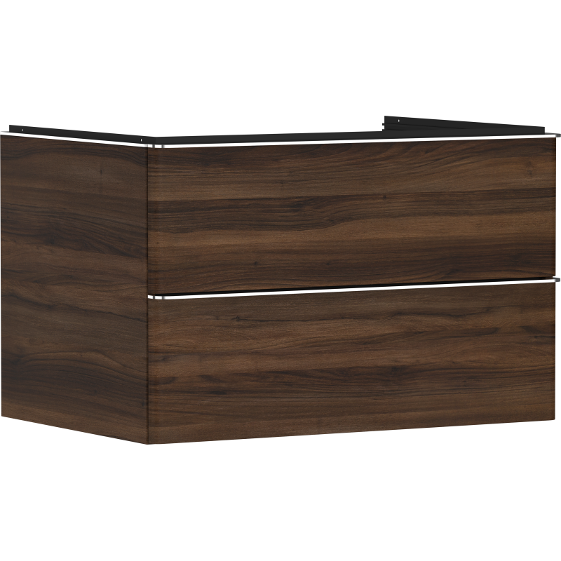 Szafka pod umywalkę nablatową z 2 szufladami 780/550, Ciemny Orzech Xelu Q HANSGROHE 54077000