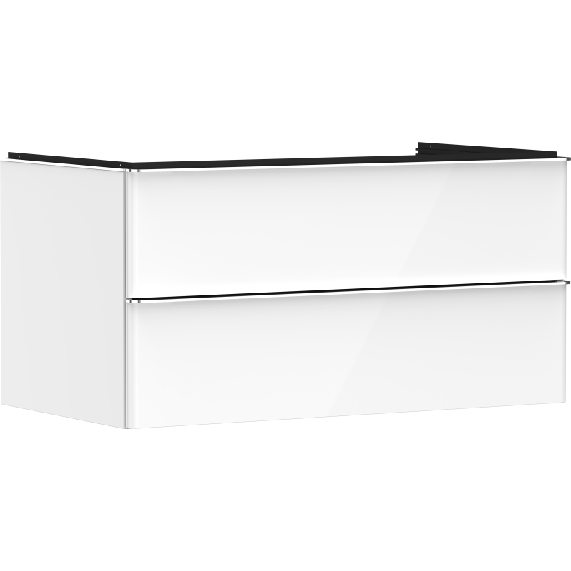 Szafka pod umywalkę nablatową z 2 szufladami 980/550, Biały Wysoki Połysk Xelu Q HANSGROHE 54078000