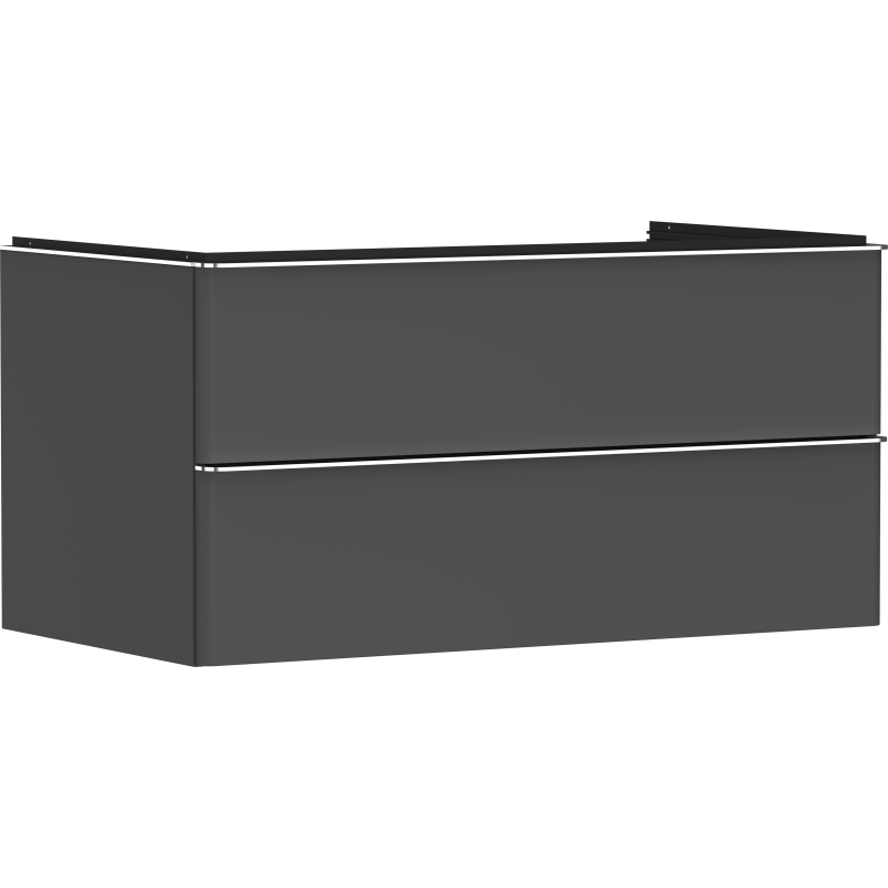 Szafka pod umywalkę nablatową z 2 szufladami 980/550, Szary Diament Matowy Xelu Q HANSGROHE 54079000