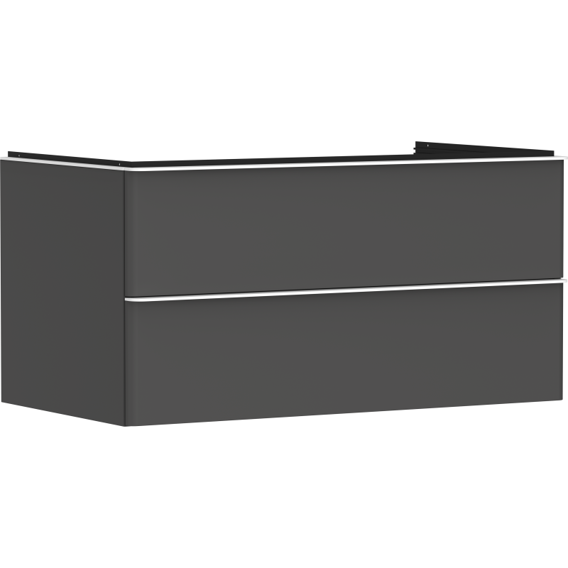 Szafka pod umywalkę nablatową z 2 szufladami 980/550, Szary Diament Matowy Xelu Q HANSGROHE 54079700