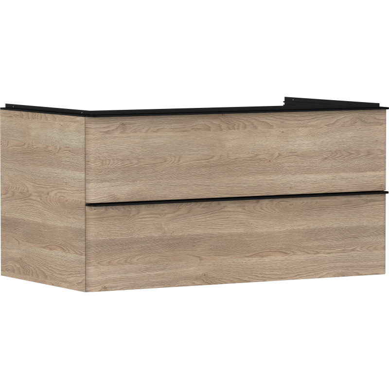 Szafka pod umywalkę nablatową z 2 szufladami 980/550, Naturalny Dąb Xelu Q HANSGROHE 54080670
