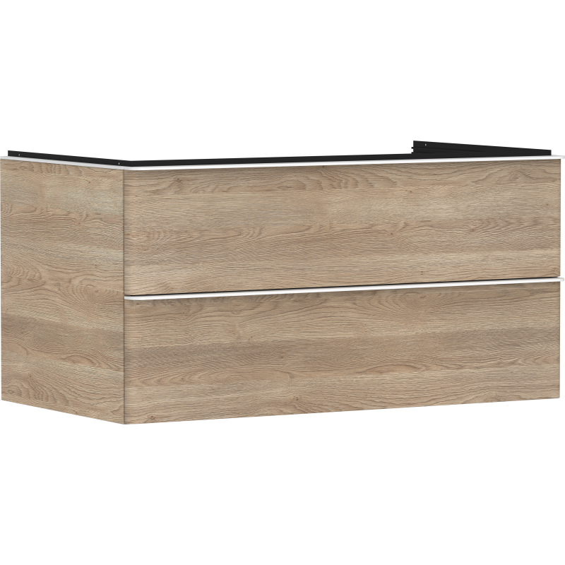 Szafka pod umywalkę nablatową z 2 szufladami 980/550, Naturalny Dąb Xelu Q HANSGROHE 54080700