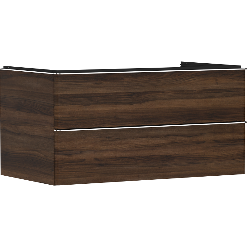 Szafka pod umywalkę nablatową z 2 szufladami 980/550, Ciemny Orzech Xelu Q HANSGROHE 54081000