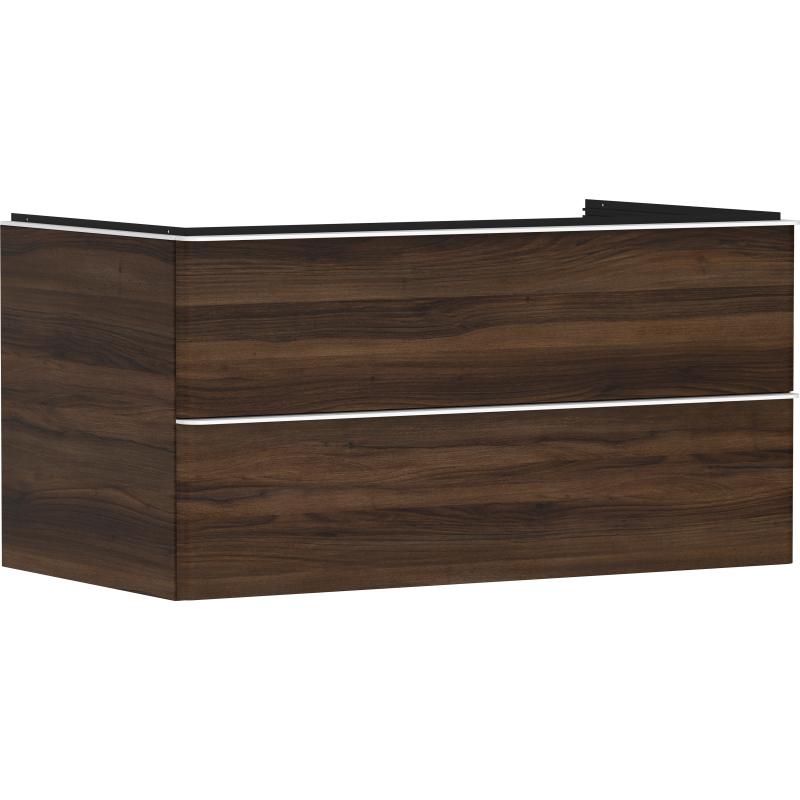 Szafka pod umywalkę nablatową z 2 szufladami 980/550, Ciemny Orzech Xelu Q HANSGROHE 54081700