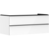 Szafka pod umywalkę nablatową z 2 szufladami 1180/550, Biały Wysoki Połysk Xelu Q HANSGROHE 54082670