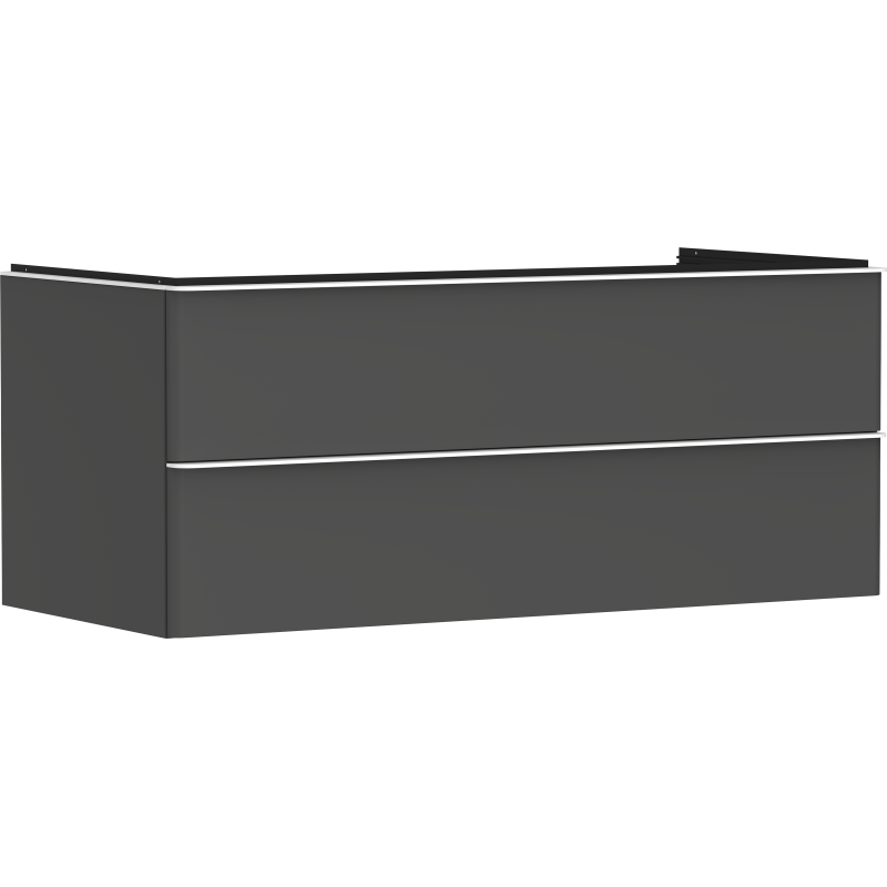 Szafka pod umywalkę nablatową z 2 szufladami 1180/550, Szary Diament Matowy Xelu Q HANSGROHE 54083700