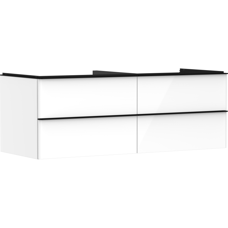 Szafka pod umywalkę nablatową z 4 szufladami 1360/550, Biały Wysoki Połysk Xelu Q HANSGROHE 54086670