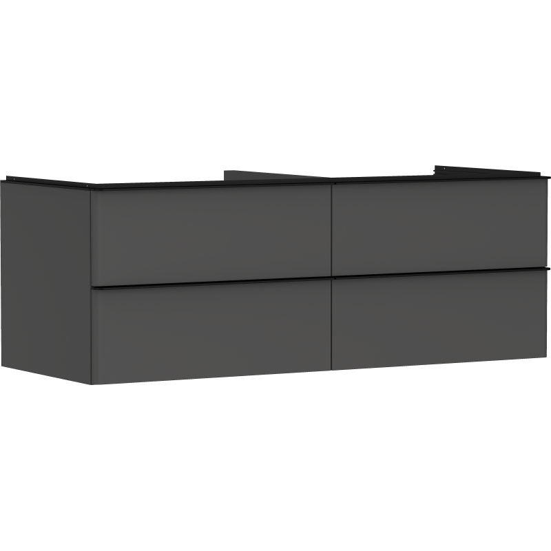 Szafka pod umywalkę nablatową z 4 szufladami 1360/550, Szary Diament Matowy Xelu Q HANSGROHE 54087670