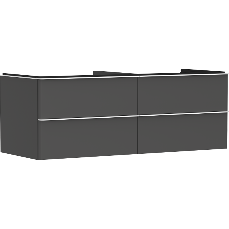 Szafka pod umywalkę nablatową z 4 szufladami 1360/550, Szary Diament Matowy Xelu Q HANSGROHE 54087700