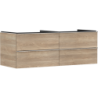 Szafka pod umywalkę nablatową z 4 szufladami 1360/550, Naturalny Dąb Xelu Q HANSGROHE 54088000