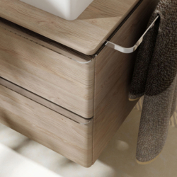 Szafka pod umywalkę nablatową z 4 szufladami 1360/550, Naturalny Dąb Xelu Q HANSGROHE 54088000