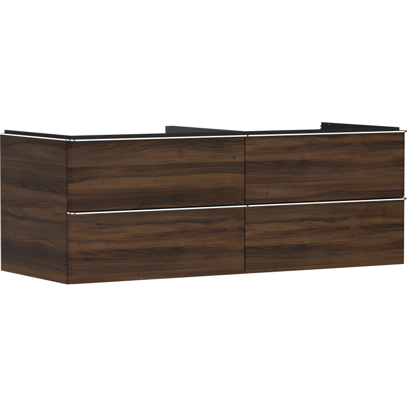 Szafka pod umywalkę nablatową z 4 szufladami 1360/550, Ciemny Orzech Xelu Q HANSGROHE 54089000