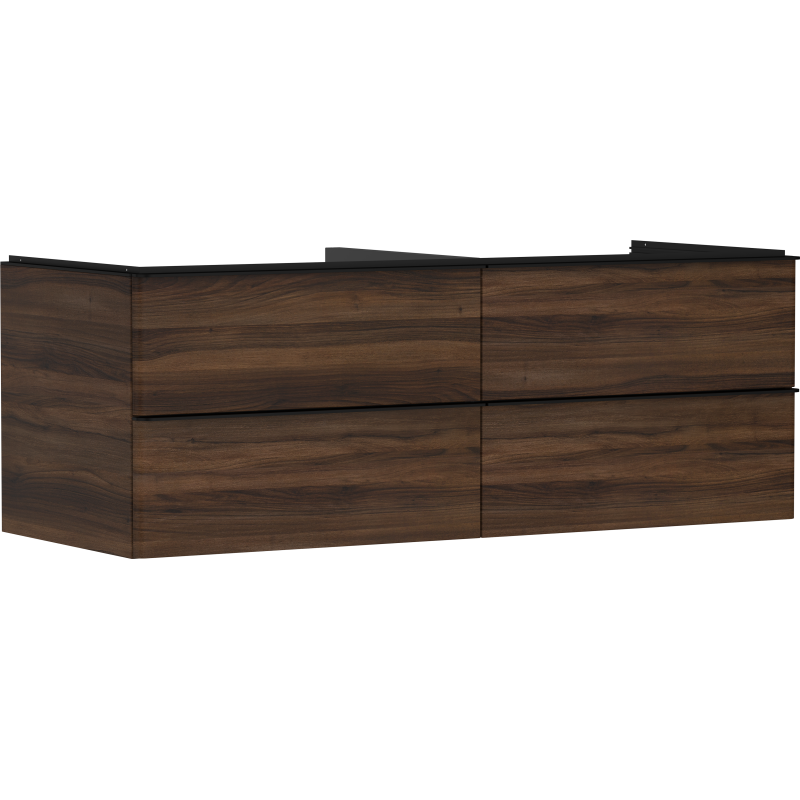 Szafka pod umywalkę nablatową z 4 szufladami 1360/550, Ciemny Orzech Xelu Q HANSGROHE 54089670