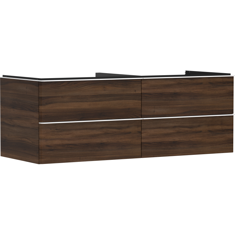 Szafka pod umywalkę nablatową z 4 szufladami 1360/550, Ciemny Orzech Xelu Q HANSGROHE 54089700