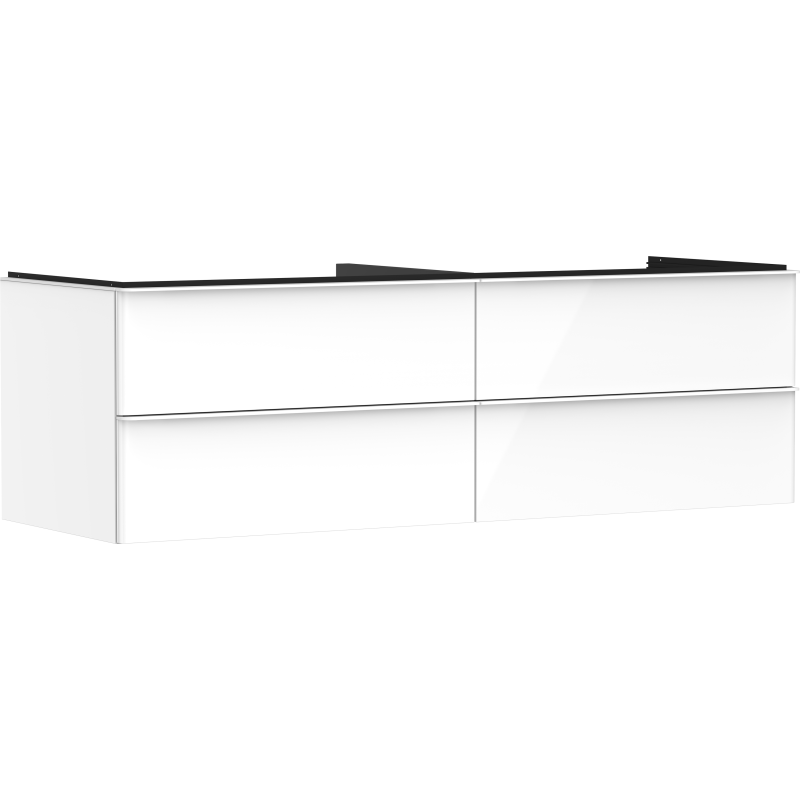 Szafka pod umywalkę nablatową z 4 szufladami 1560/550, Biały Wysoki Połysk Xelu Q HANSGROHE 54090700