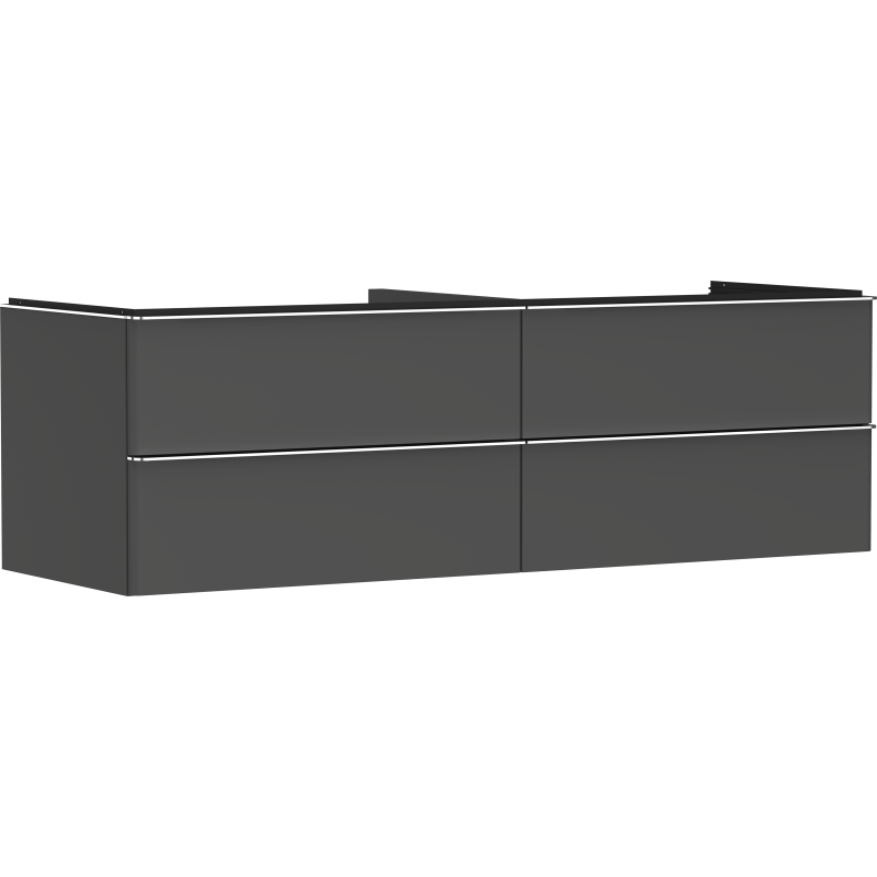 Szafka pod umywalkę nablatową z 4 szufladami 1560/550, Szary Diament Matowy Xelu Q HANSGROHE 54091000