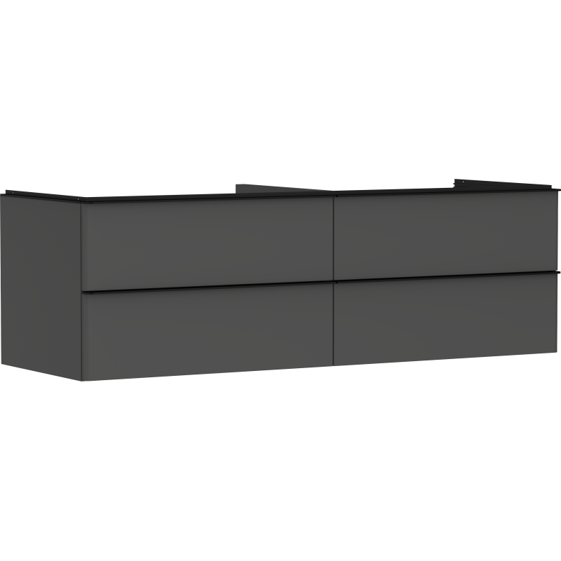 Szafka pod umywalkę nablatową z 4 szufladami 1560/550, Szary Diament Matowy Xelu Q HANSGROHE 54091670