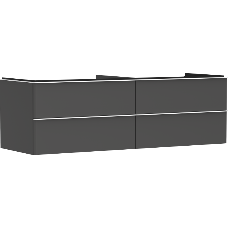 Szafka pod umywalkę nablatową z 4 szufladami 1560/550, Szary Diament Matowy Xelu Q HANSGROHE 54091700