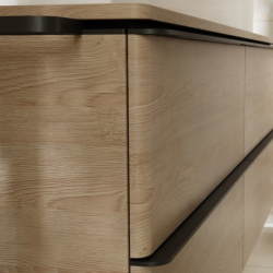 Szafka pod umywalkę nablatową z 4 szufladami 1560/550, Naturalny Dąb Xelu Q HANSGROHE 54092670