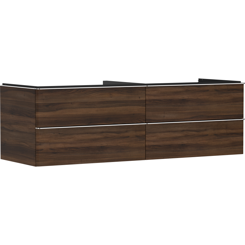 Szafka pod umywalkę nablatową z 4 szufladami 1560/550, Ciemny Orzech Xelu Q HANSGROHE 54093000
