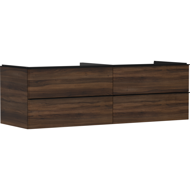 Szafka pod umywalkę nablatową z 4 szufladami 1560/550, Ciemny Orzech Xelu Q HANSGROHE 54093670